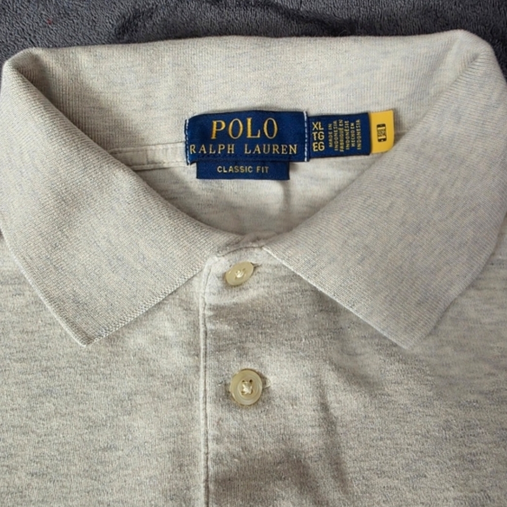 Polo Ralph Lauren Mens Classic Fit Polo Shirt Sz‎ XL Gray, Pony, Casual, Work